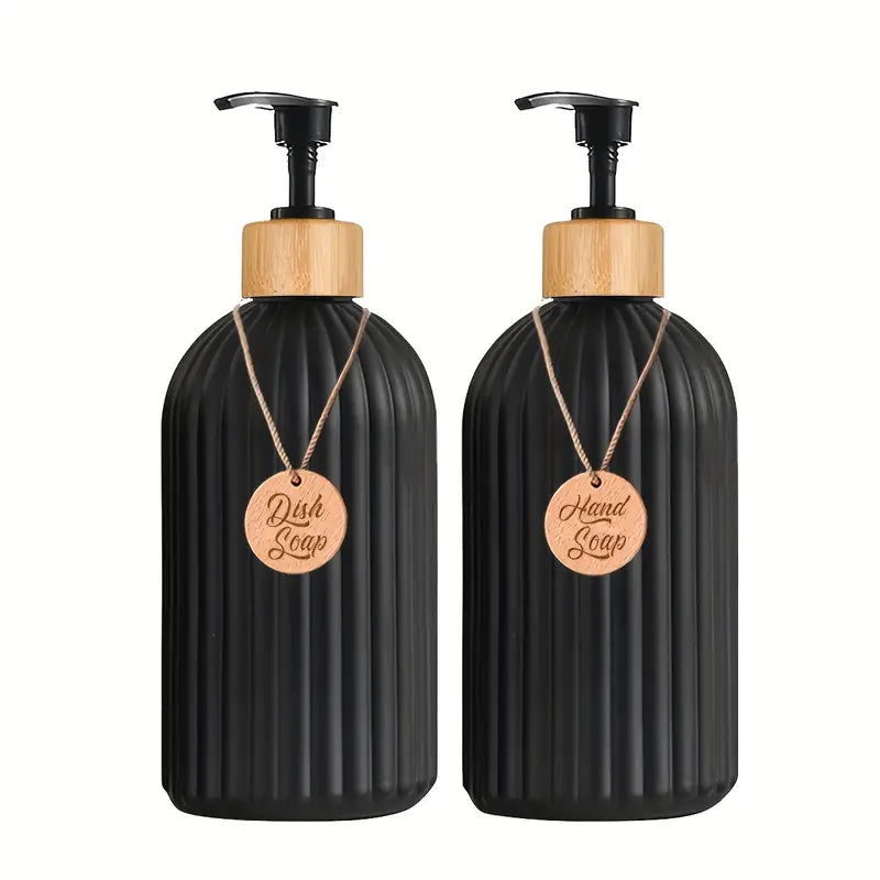 Schwarze Pumpspender im 2er Set