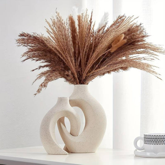 Boho Keramikvase im 2er-Set