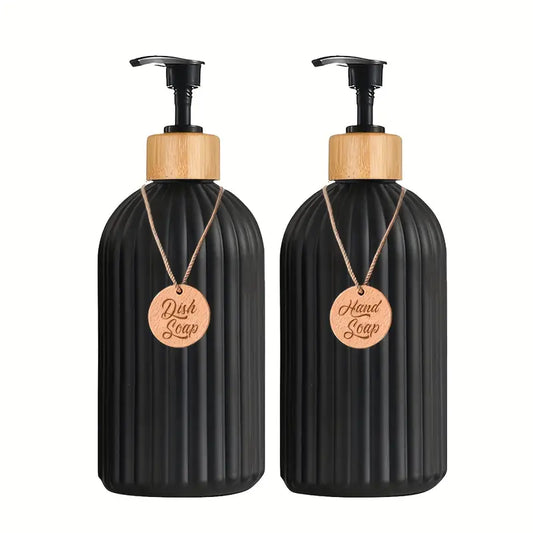 Schwarze Pumpspender im 2er Set