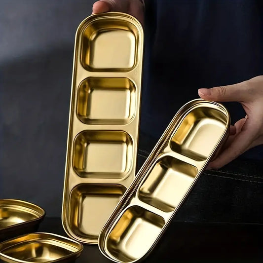 3er Servierplatte in Gold